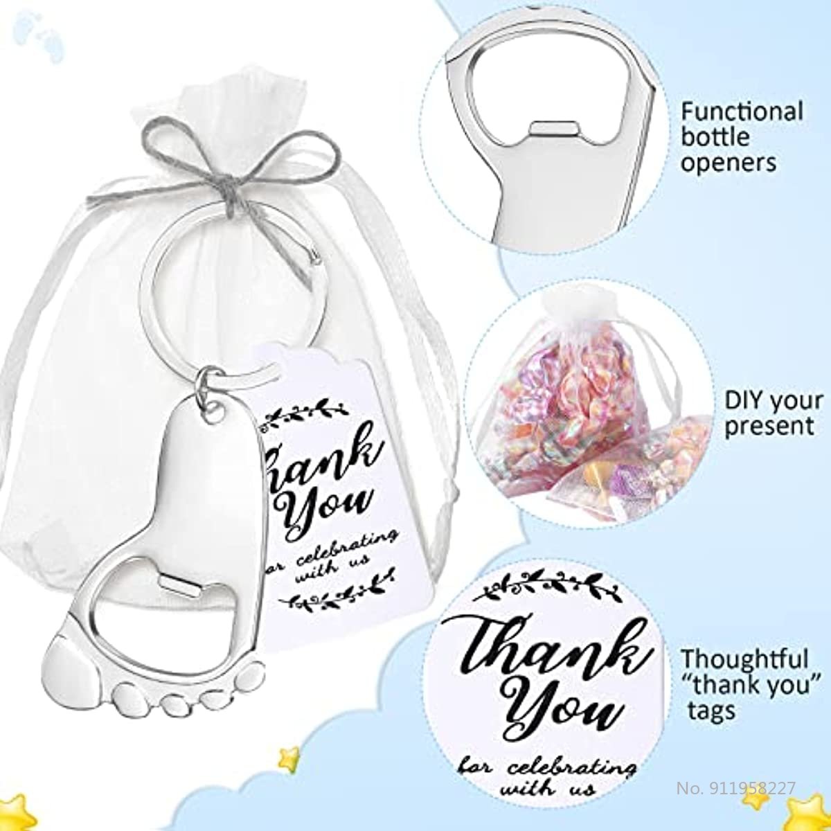 50-Piece Baby Footprint Key Ch - огляд і ціна Zwitsal Baby Products